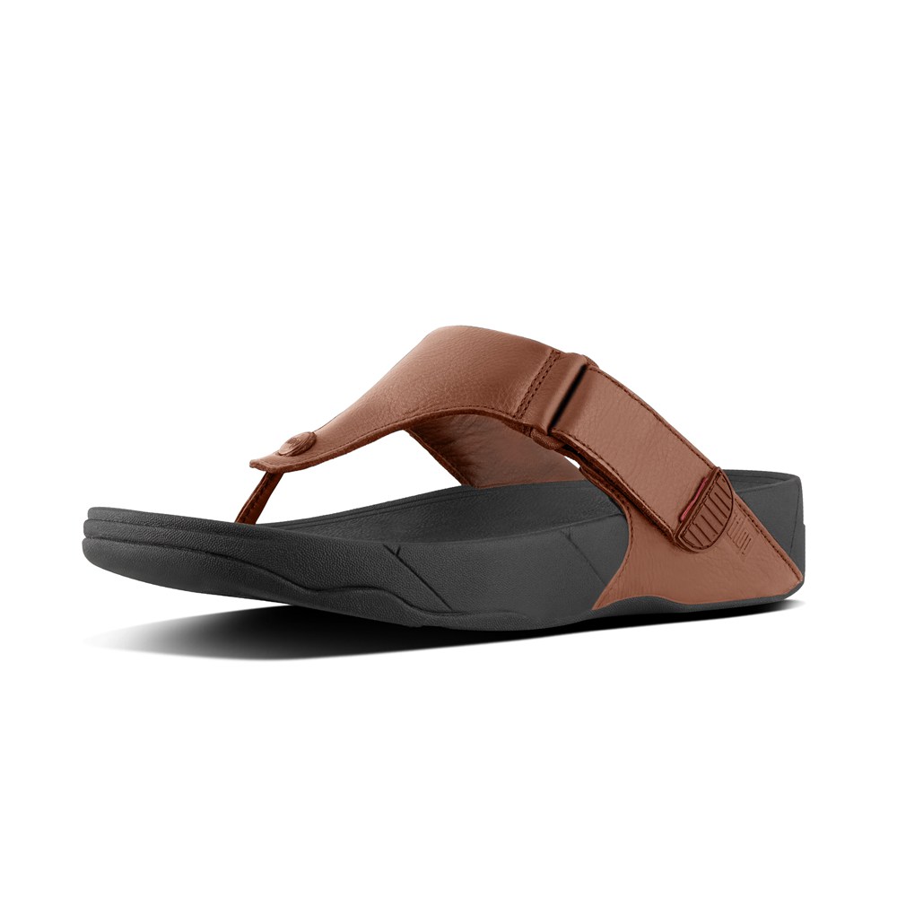 Fitflop Man Flip-flops Brown/Black - Trakk Ii Leather - LV7268039